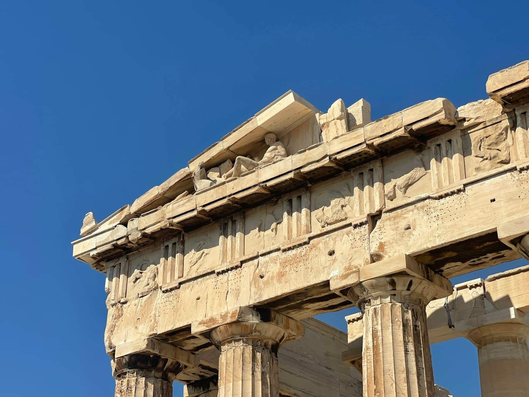 The frieze of the Parthenon in Athens