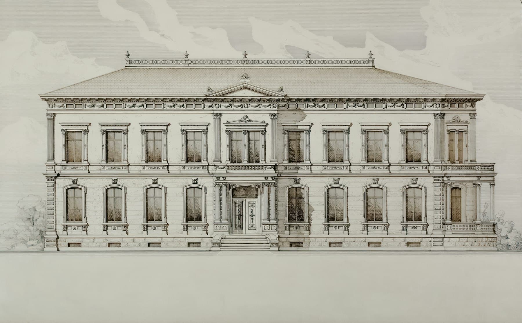 A classical building facade