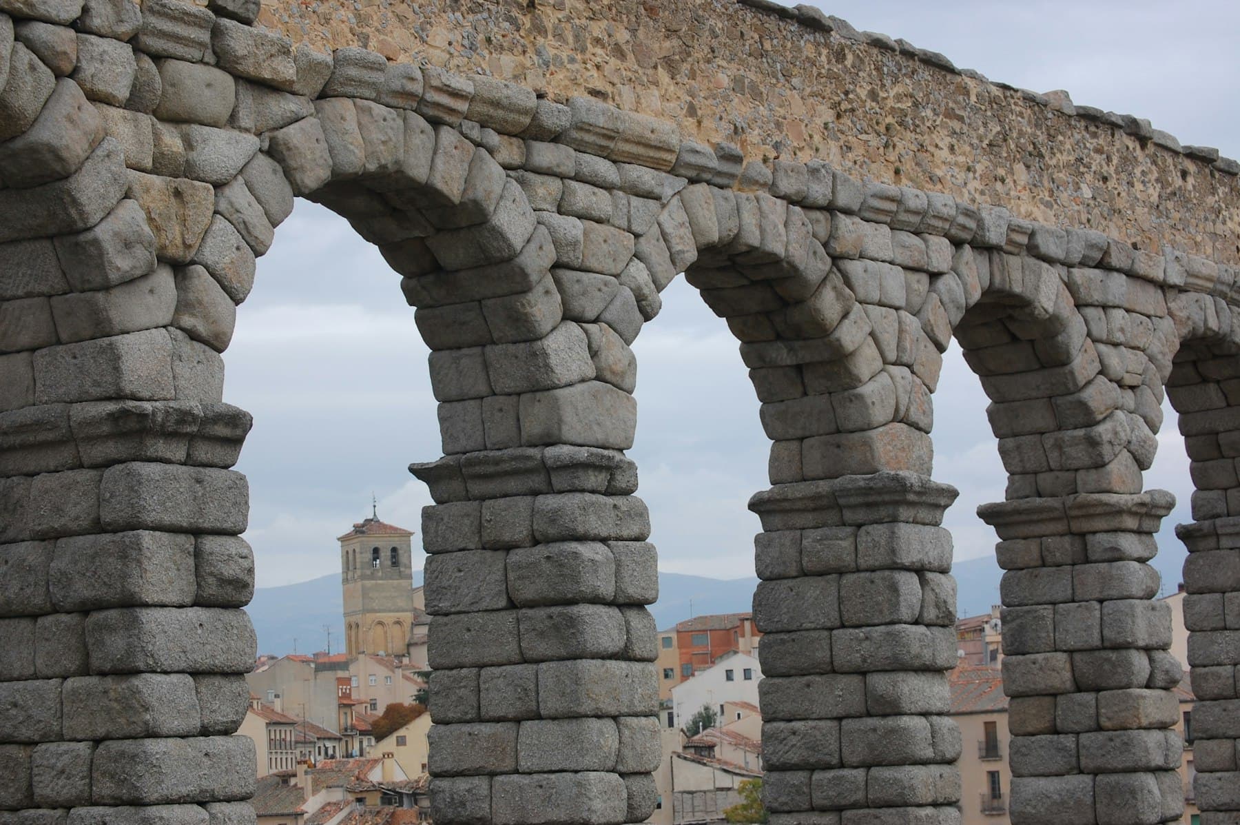 A Roman aqueduct